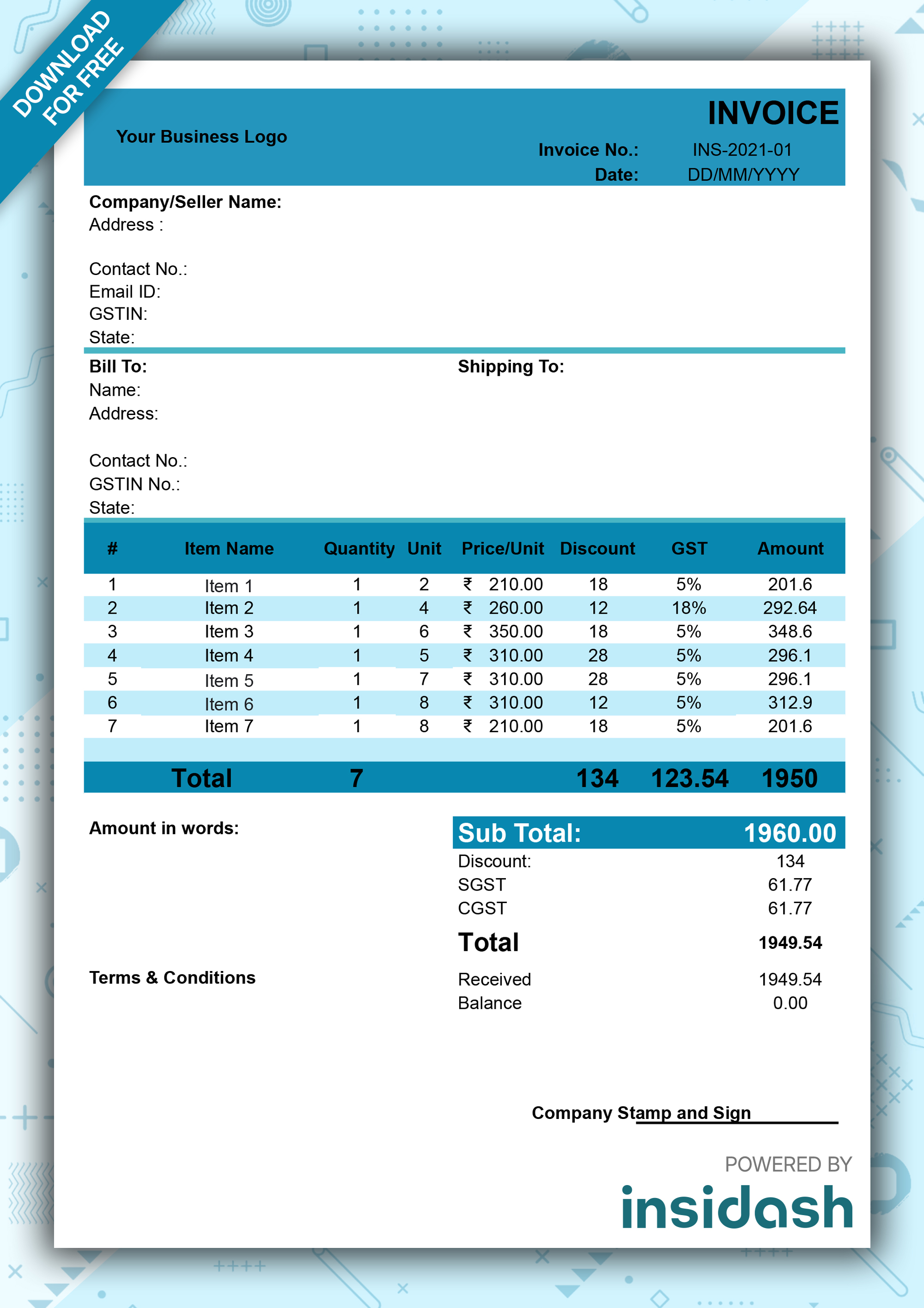 GST Format 01